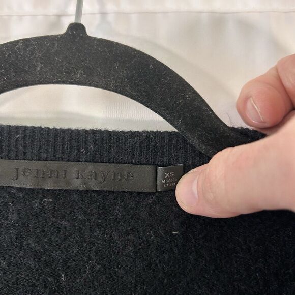 Jenni Kayne Wool Cashmere Sweater Women's XS Black Long Sleeve Crew Neck - Picture 7 of 9